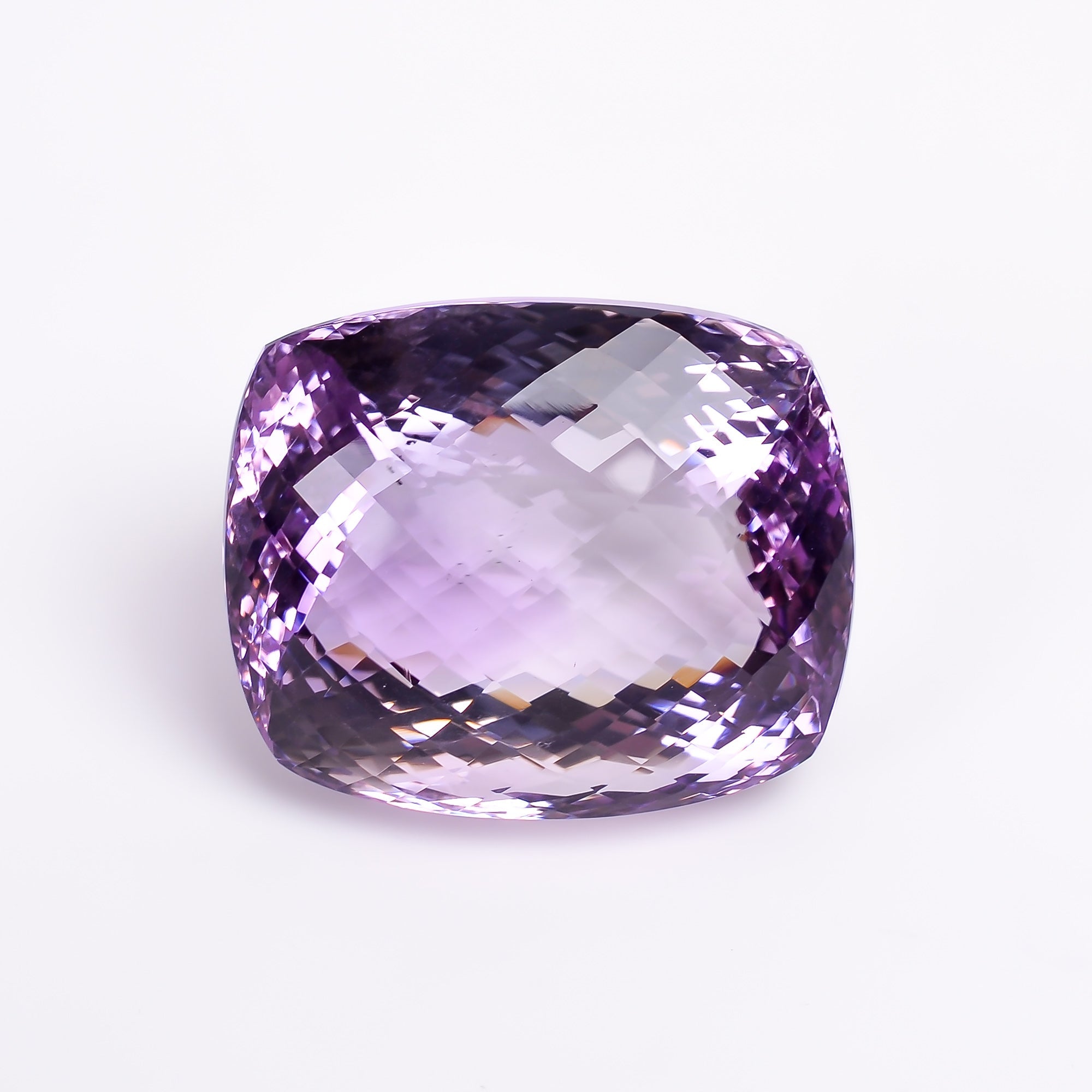 natural pink amethyst radiant shape faceted